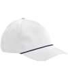 BB194R B194R Beechfield Rope Detail Golf Cap White / Navy colour image